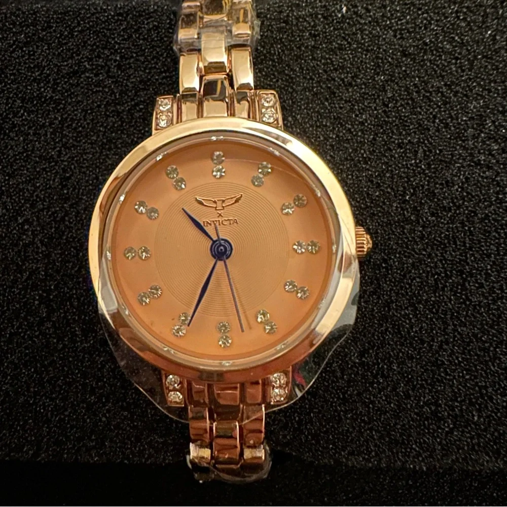 Invicta Angel 69070 Women’s 25mm Rose Gold Quartz Bracelet Watch NIB